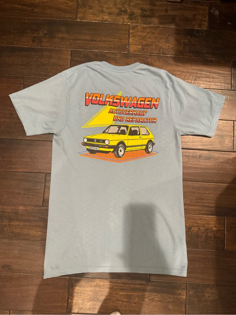 Volkswagen Graphic Tee in Light Blue with Yellow Car